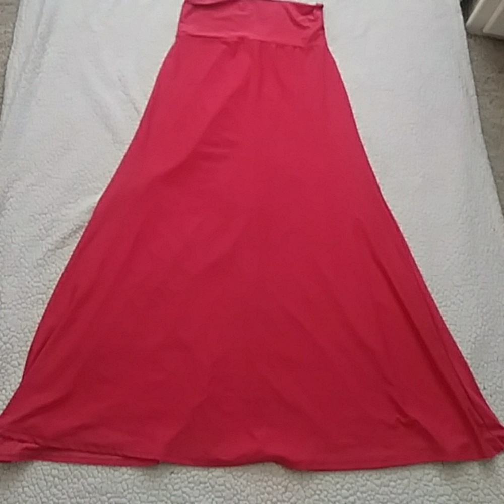 Coral maxi skirt